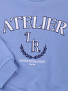Meisjes Sweater van Looxs 10Sixteen in de kleur Blue sky in maat 170-176.