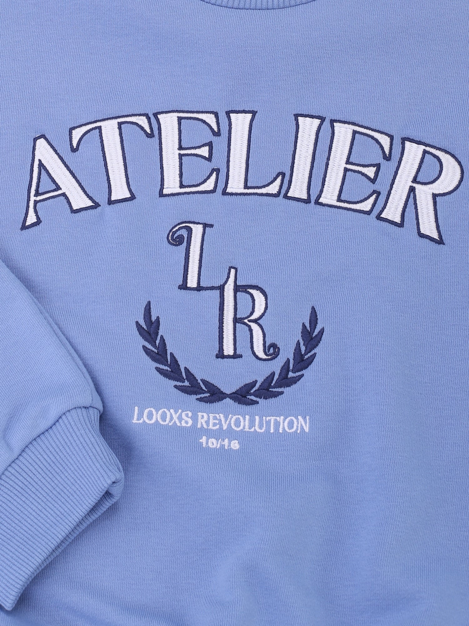 Meisjes Sweater van Looxs 10Sixteen in de kleur Blue sky in maat 170-176.