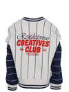 Meisjes Stripe V neck Sweater van Looxs 10Sixteen in de kleur INDIGO BLUE in maat 170-176.