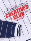Meisjes Stripe V neck Sweater van Looxs 10Sixteen in de kleur INDIGO BLUE in maat 170-176.