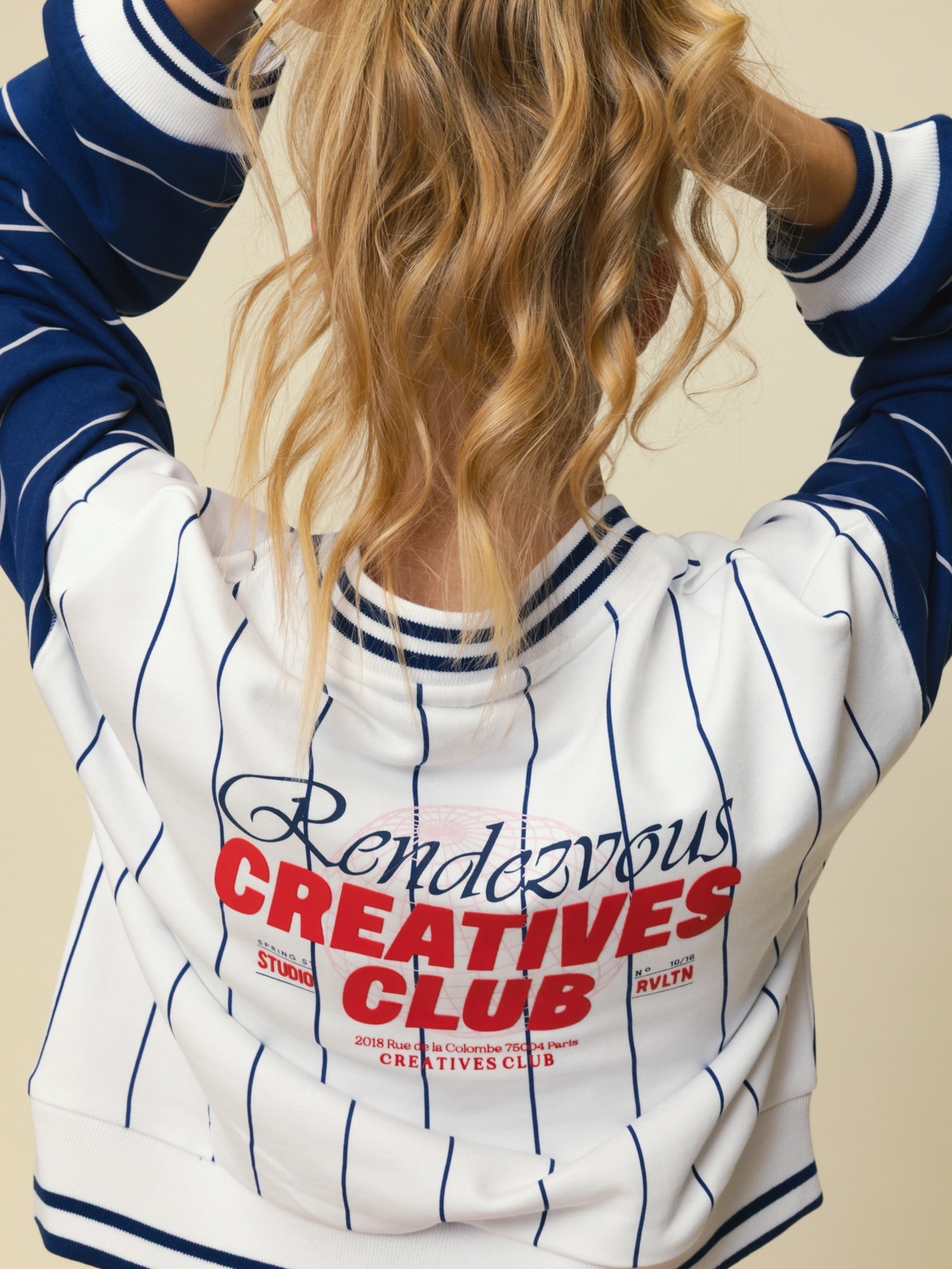 Meisjes Stripe V neck Sweater van Looxs 10Sixteen in de kleur INDIGO BLUE in maat 170-176.