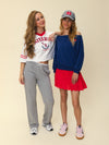 Meisjes Interlock  V neck T-shirt van Looxs 10Sixteen in de kleur ivory in maat 170-176.
