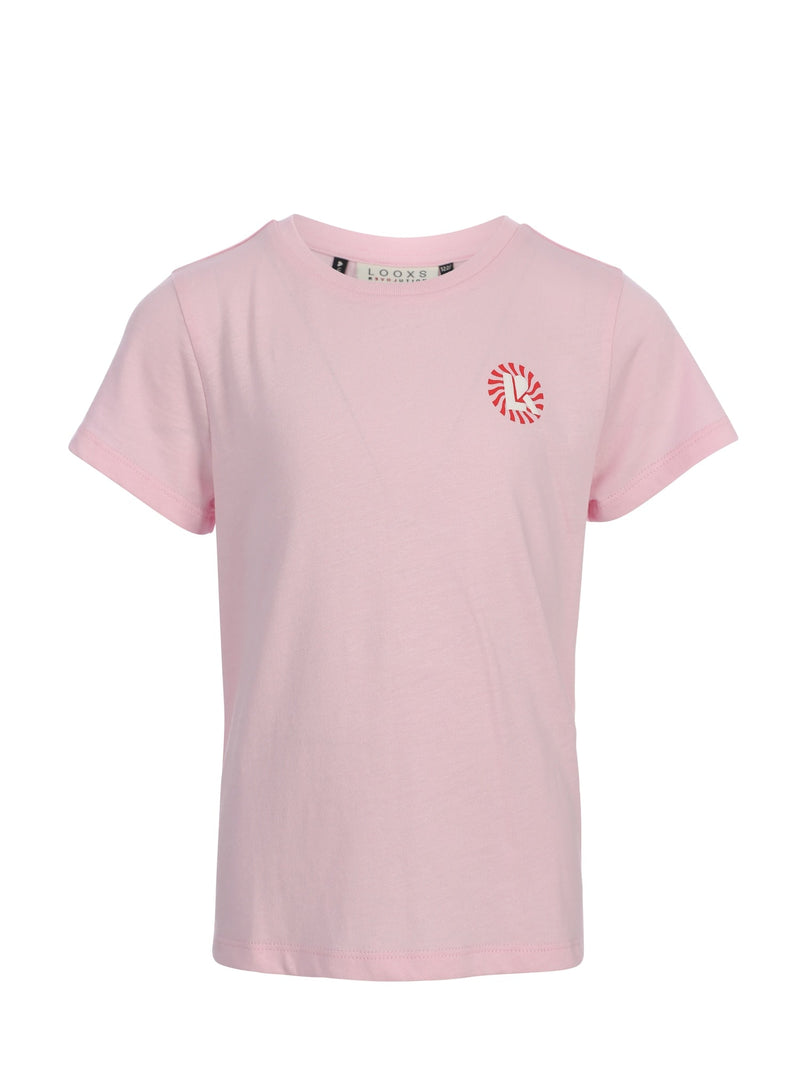 Meisjes T-shirt SS van Looxs 10Sixteen in de kleur pink in maat 170-176.