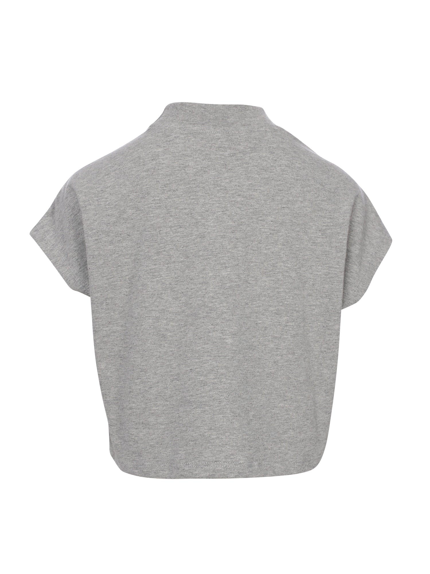 Meisjes T-shirt SS van Looxs 10Sixteen in de kleur Grey melee in maat 170-176.