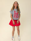 Meisjes T-shirt SS van Looxs 10Sixteen in de kleur Grey melee in maat 170-176.