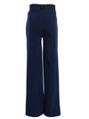 Meisjes Interlock wideleg Pants van Looxs 10Sixteen in de kleur INDIGO BLUE in maat 170-176.