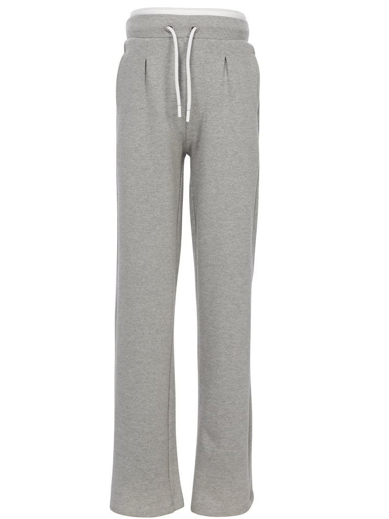 Meisjes Wideleg pants van Looxs 10Sixteen in de kleur Grey melee in maat 170-176.