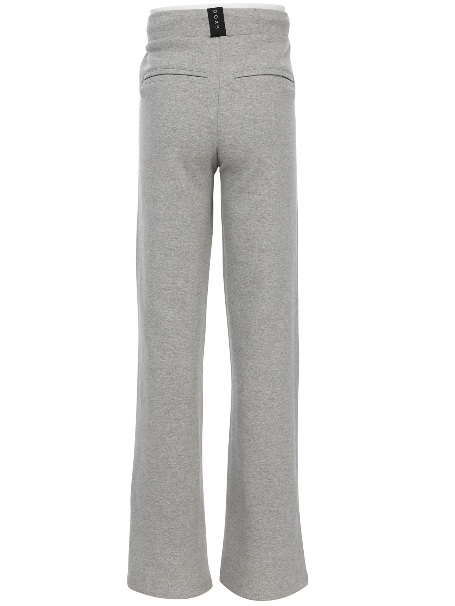 Meisjes Wideleg pants van Looxs 10Sixteen in de kleur Grey melee in maat 170-176.