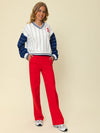 Meisjes Pants van Looxs 10Sixteen in de kleur Lipstick in maat 170-176.