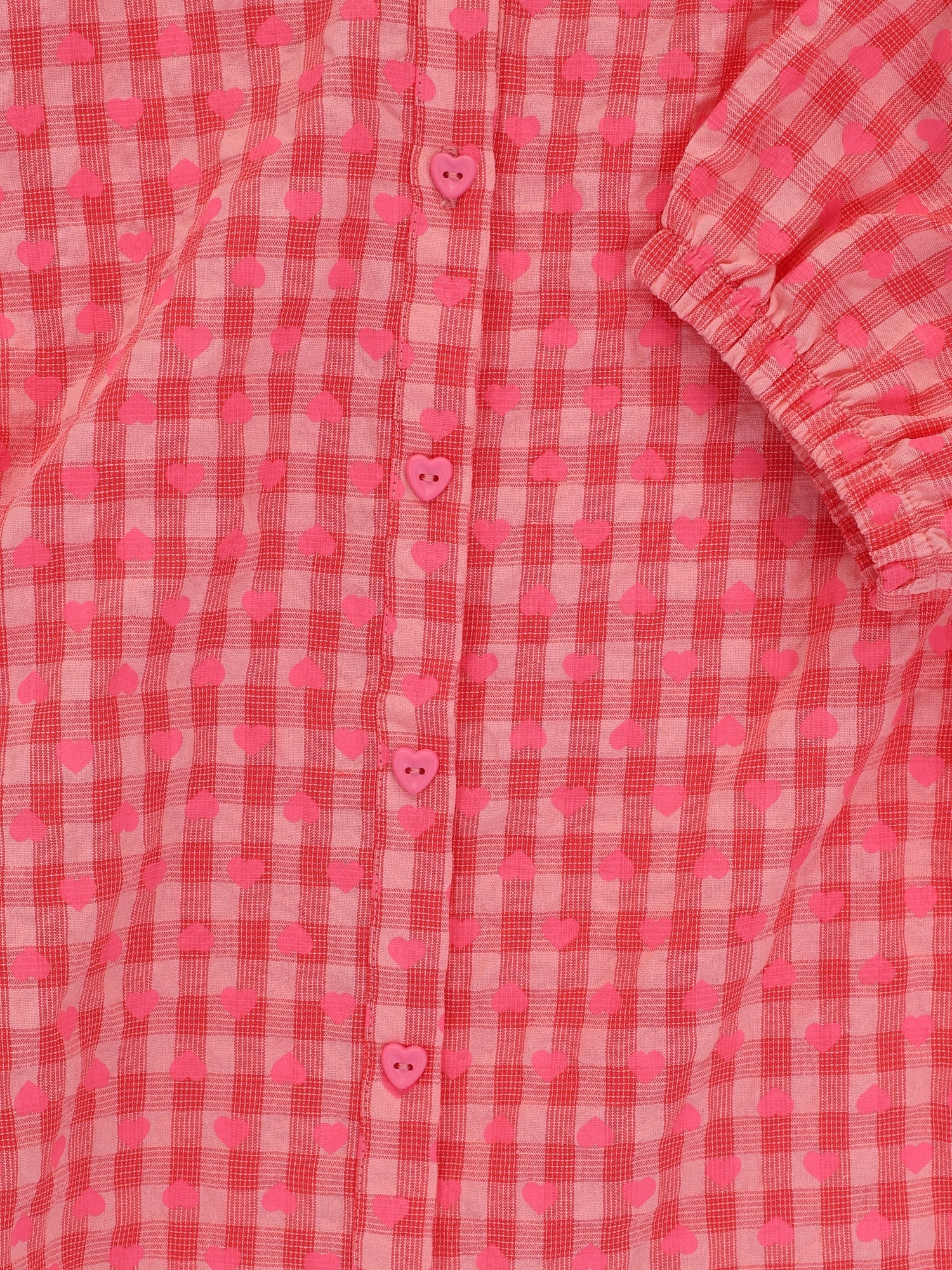 Meisjes Woven Top van LOOXS Little in de kleur heart check in maat 128.