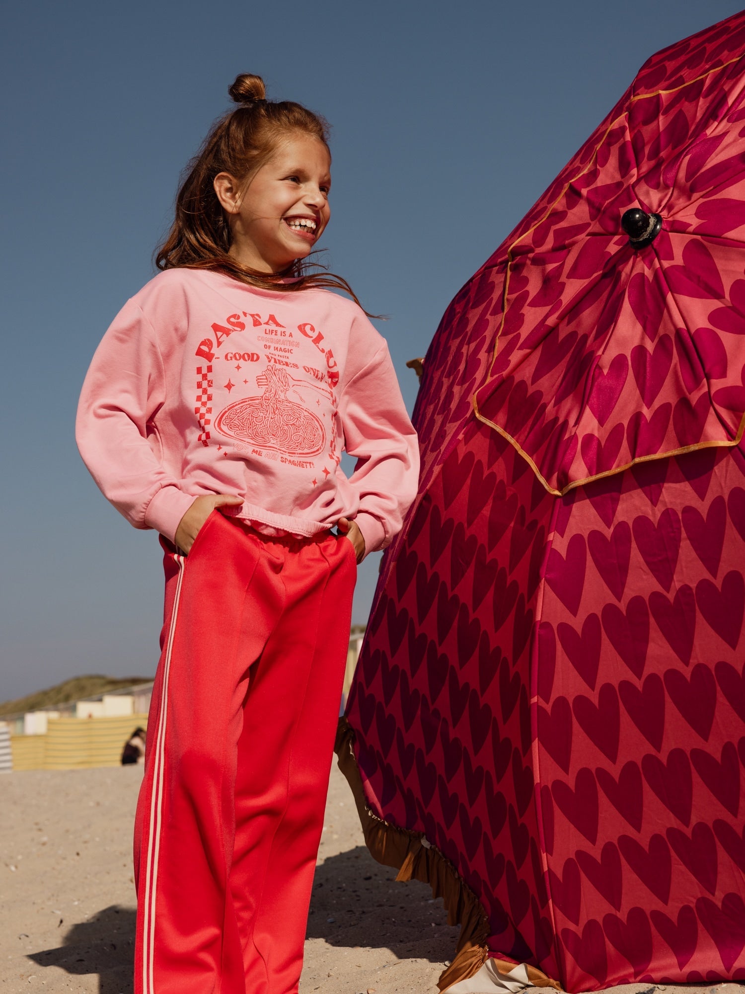 Meisjes Sweater van LOOXS Little in de kleur SOFT PINK in maat 128.