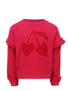 Meisjes Terry Sweater van LOOXS Little in de kleur warm pink in maat 128.