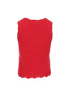 Meisjes knitted spencer van LOOXS Little in de kleur poppy red in maat 128.