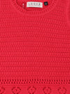 Meisjes knitted spencer van LOOXS Little in de kleur poppy red in maat 128.