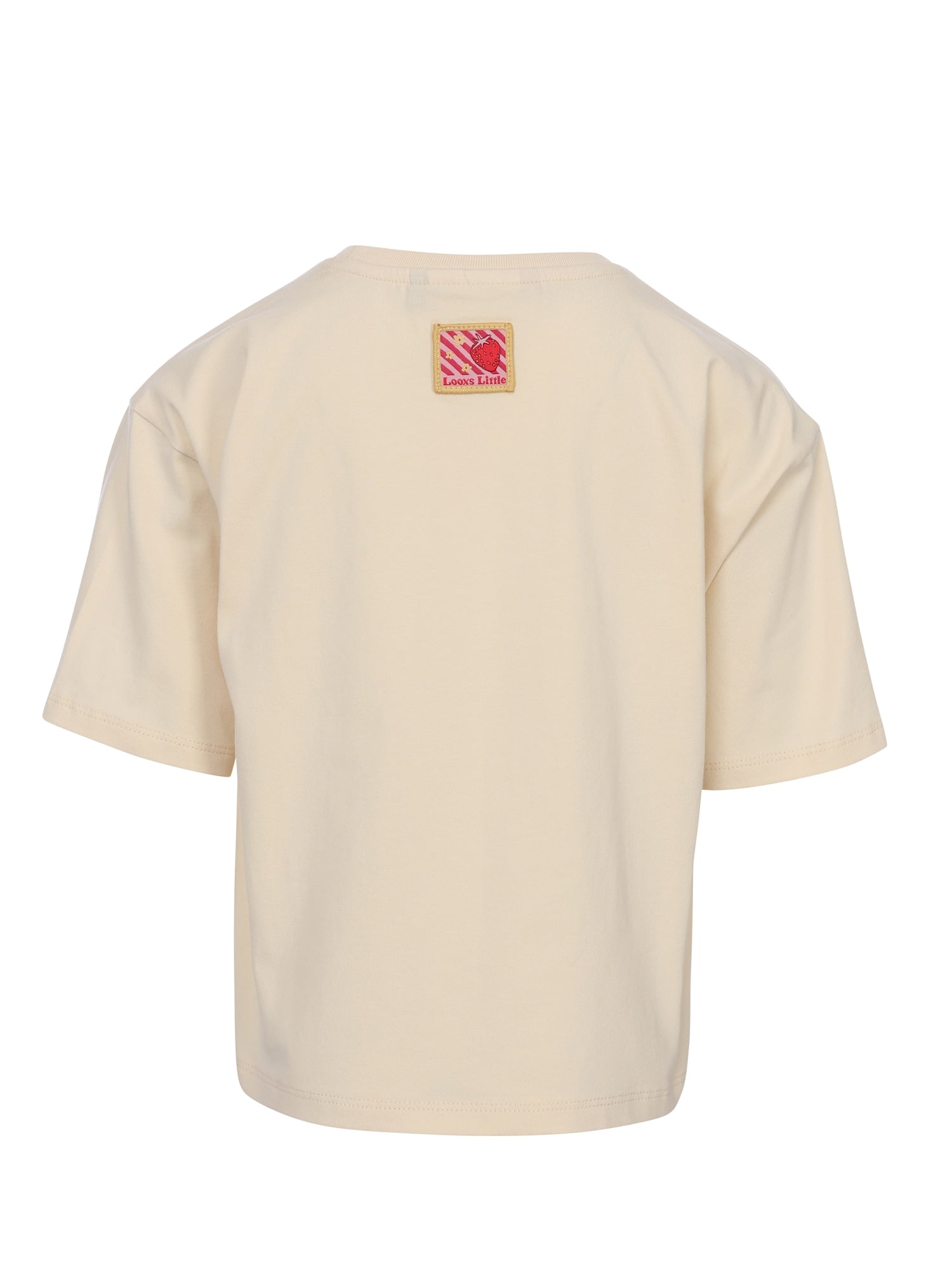 Meisjes T-shirt SS van LOOXS Little in de kleur Creamy in maat 128.