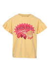Meisjes T-shirt SS ruffles van LOOXS Little in de kleur BANANA SHAKE in maat 128.