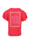 Meisjes T-shirt SS ruffles van LOOXS Little in de kleur poppy red in maat 128.