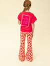 Meisjes T-shirt SS ruffles van LOOXS Little in de kleur poppy red in maat 128.