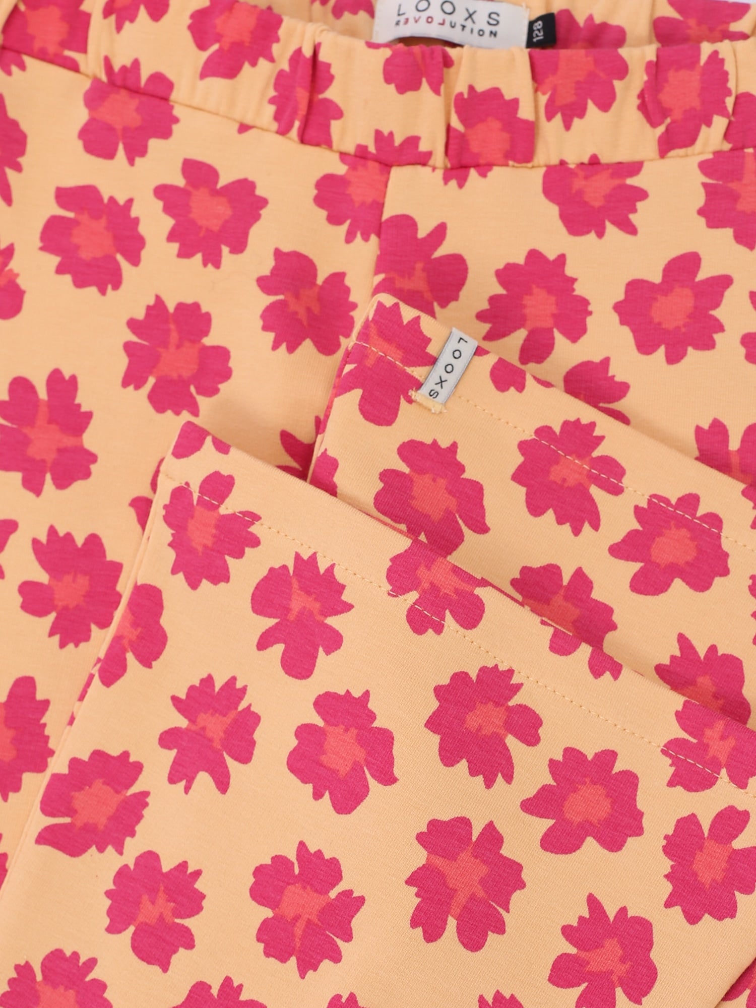 Meisjes Flowered Flaired Sweat Pants van LOOXS Little in de kleur Wildflower aop in maat 128.