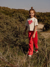 Meisjes Sporty Sweat Pants van LOOXS Little in de kleur poppy red in maat 128.
