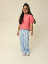 Meisjes Heart wideleg Denim van LOOXS Little in de kleur Heart denim in maat 128.