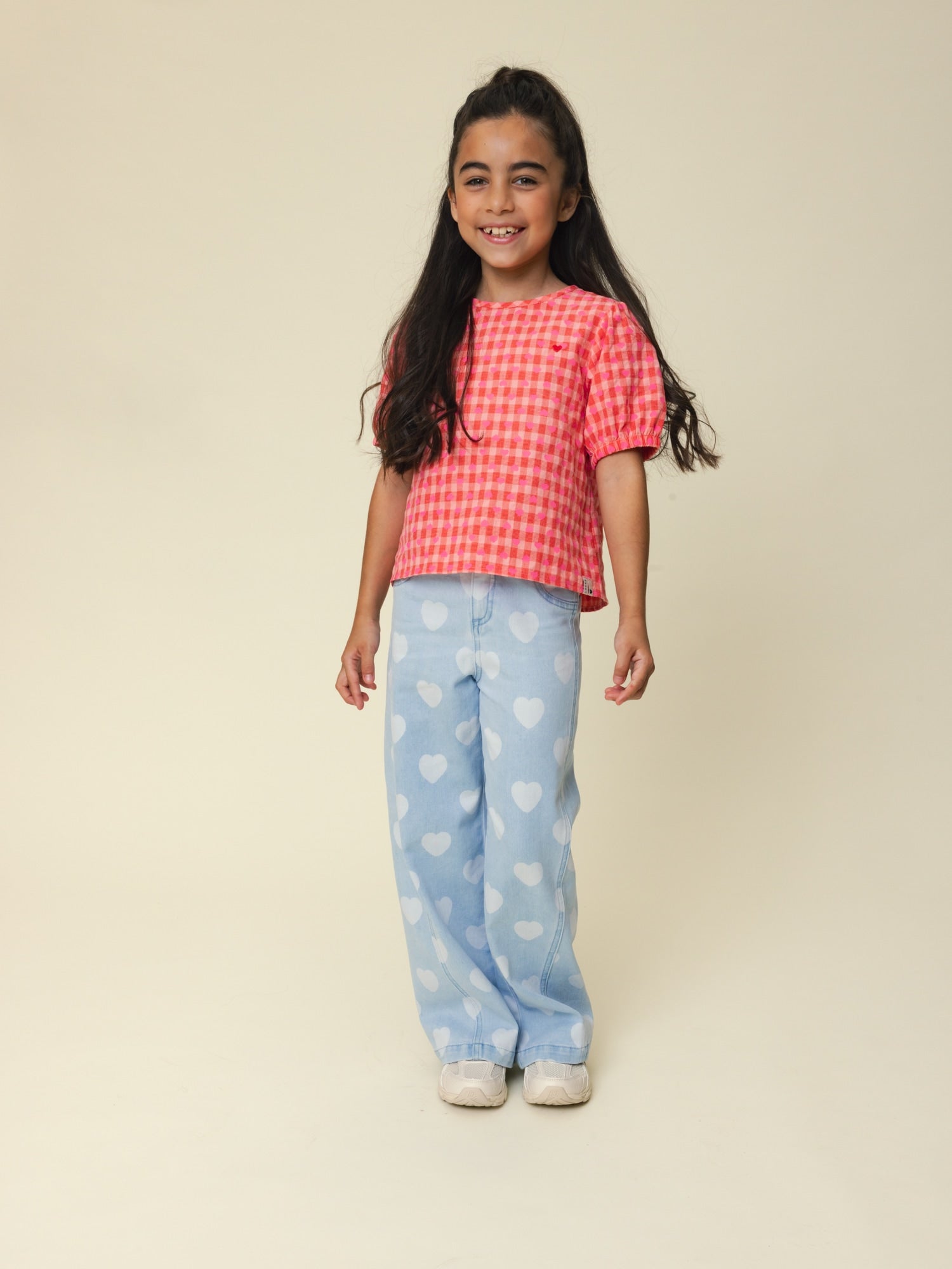 Meisjes Heart wideleg Denim van LOOXS Little in de kleur Heart denim in maat 128.