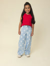 Meisjes Heart wideleg Denim van LOOXS Little in de kleur Heart denim in maat 128.