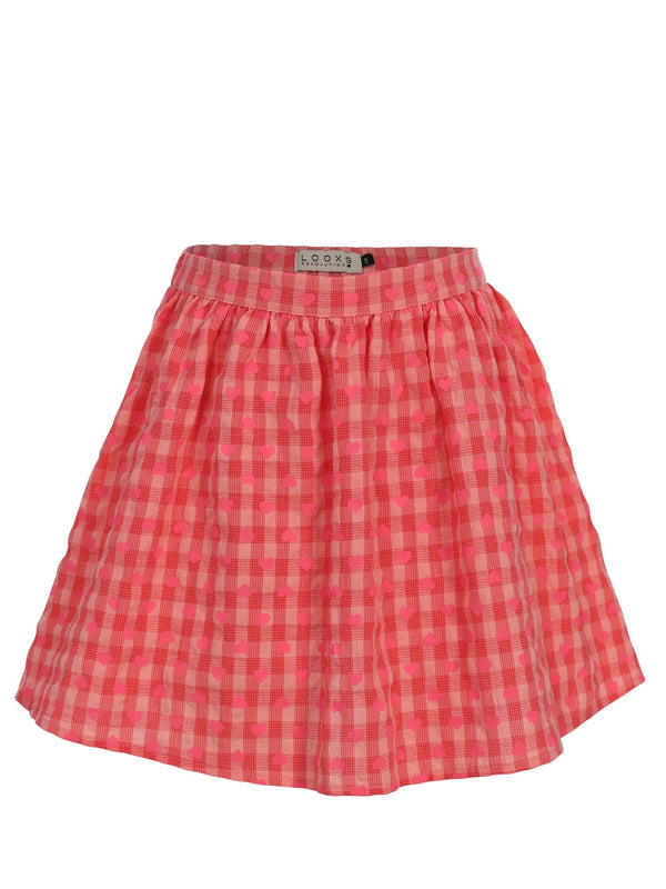 Meisjes Woven Skirt van LOOXS Little in de kleur heart check in maat 128.