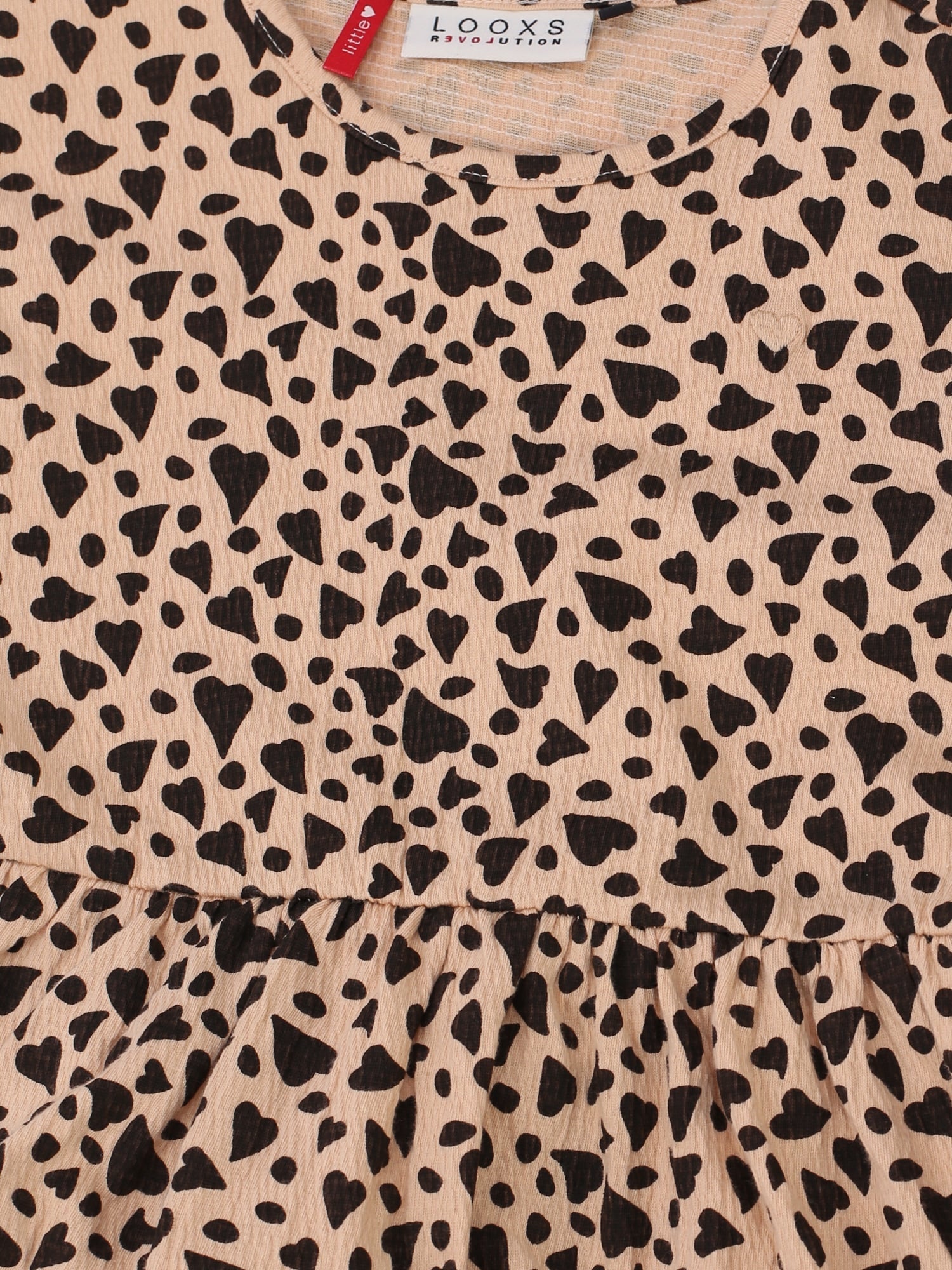 Meisjes Crinckle Dress SS van LOOXS Little in de kleur Wild hearts in maat 128.