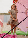 Meisjes Crinckle Dress SS van LOOXS Little in de kleur Wild hearts in maat 128.