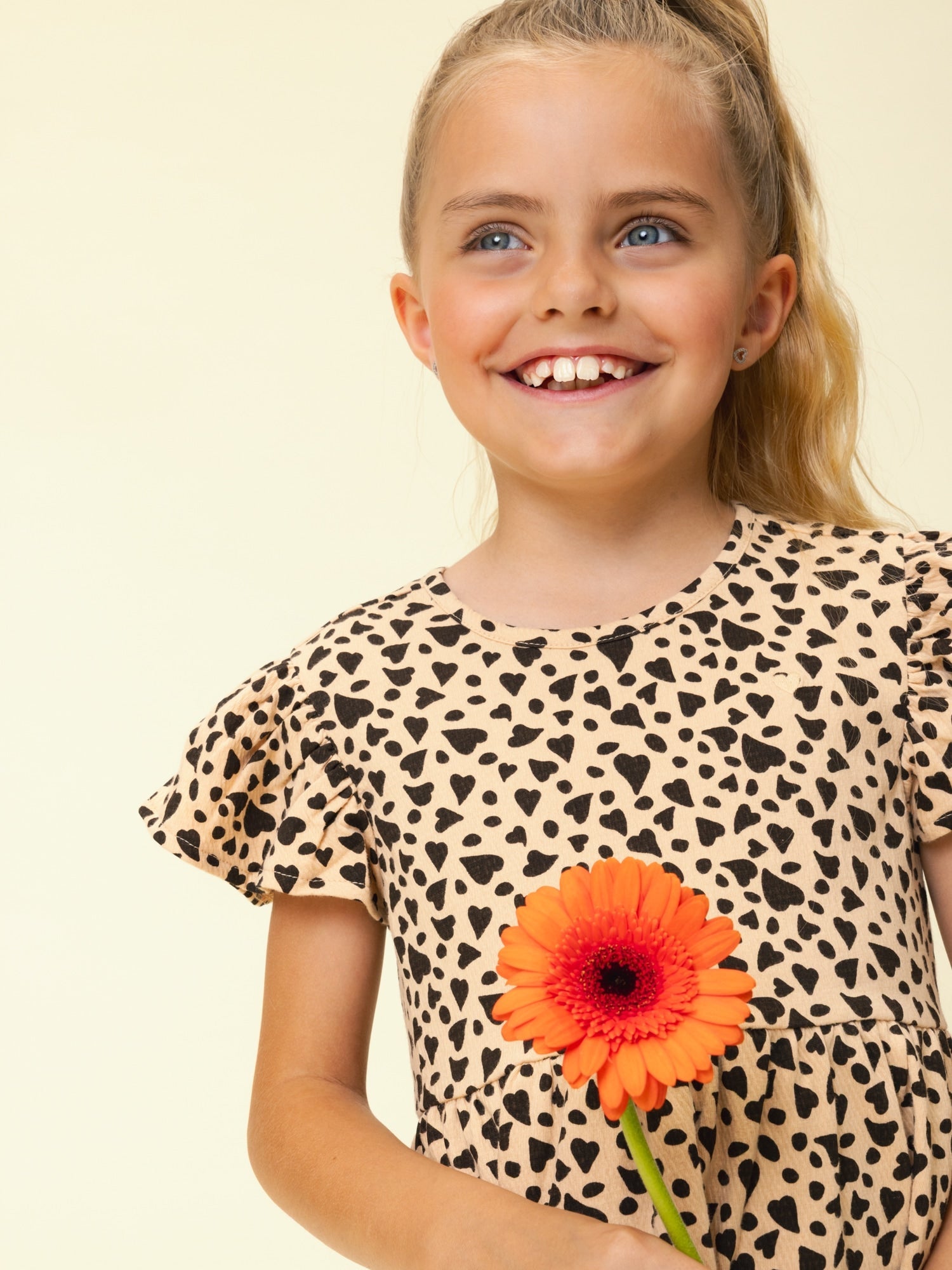 Meisjes Crinckle Dress SS van LOOXS Little in de kleur Wild hearts in maat 128.