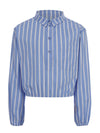 Meisjes Blouse van LOOXS 10sixteen in de kleur Ice blue in maat 170-176.