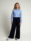 Meisjes Blouse van LOOXS 10sixteen in de kleur Ice blue in maat 170-176.