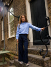 Meisjes Blouse van LOOXS 10sixteen in de kleur Ice blue in maat 170-176.