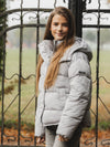 Meisjes Padded Jacket van LOOXS 10sixteen in de kleur Ice Grey in maat 170-176.