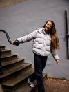 Meisjes Padded Jacket van LOOXS 10sixteen in de kleur Ice Grey in maat 170-176.