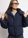 Meisjes Cropped Jacket van LOOXS 10sixteen in de kleur dark moon in maat 170-176.