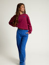 Meisjes Sweater van LOOXS 10sixteen in de kleur Ruby red in maat 170-176.