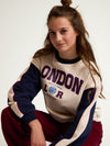 Meisjes Sweater van LOOXS 10sixteen in de kleur Ivory Melee in maat 170-176.