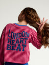 Meisjes Stripe Tee Ls van LOOXS 10sixteen in de kleur pink in maat 170-176.