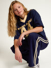 Meisjes Oversized Tee van LOOXS 10sixteen in de kleur OXFORD BLUE in maat 170-176.