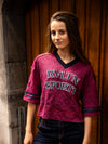 Meisjes Lace Tee van LOOXS 10sixteen in de kleur Ruby red in maat 170-176.