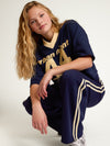 Meisjes Pants van LOOXS 10sixteen in de kleur OXFORD BLUE in maat 170-176.