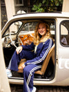 Meisjes Pants van LOOXS 10sixteen in de kleur OXFORD BLUE in maat 170-176.