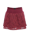 Meisjes Lace Skort van LOOXS 10sixteen in de kleur Ruby red in maat 170-176.