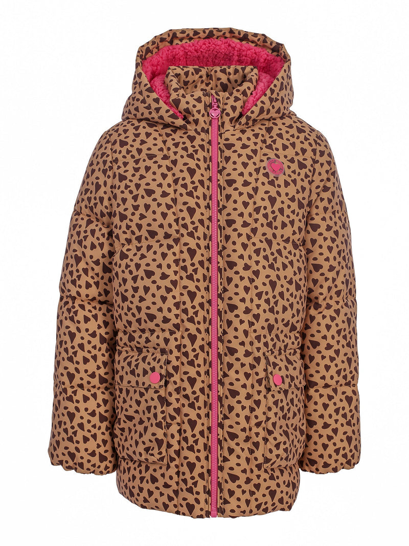 Meisjes Fake Down Jacket van LOOXS Little in de kleur Wild hearts.