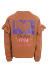 Meisjes Cropped Sweater van LOOXS Little in de kleur MOCHA.