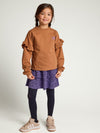 Meisjes Cropped Sweater van LOOXS Little in de kleur MOCHA.