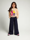 Meisjes Sweater van LOOXS Little in de kleur Latte.
