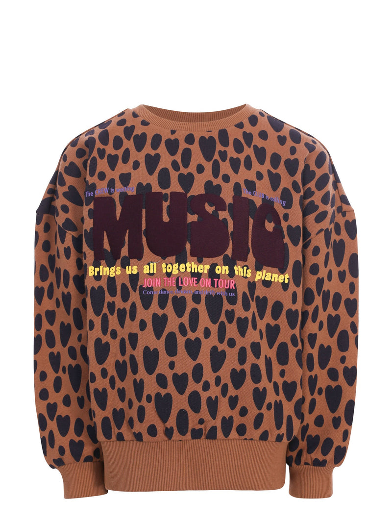Meisjes Leopard Sweater van LOOXS Little in de kleur LEOPARD LOVE.